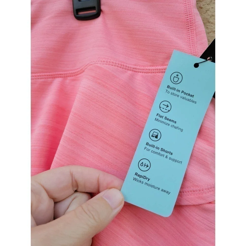 Ideology Skort Skirt Women XXL Peachberry Pleated NWT - Picture 5 of 10
